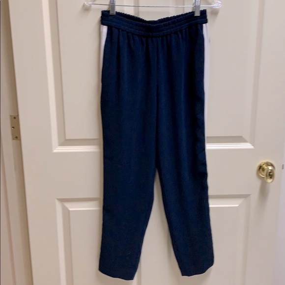 J. Crew Blue Reese Pull-On Racer Stripe Joggers Size 0 - Picture 4 of 5